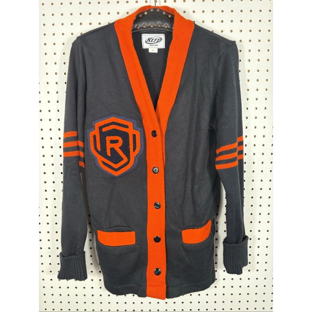 Neff vintage 90’s letterman cardigan sweater size S